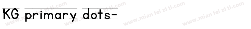 KG primary dots字体转换